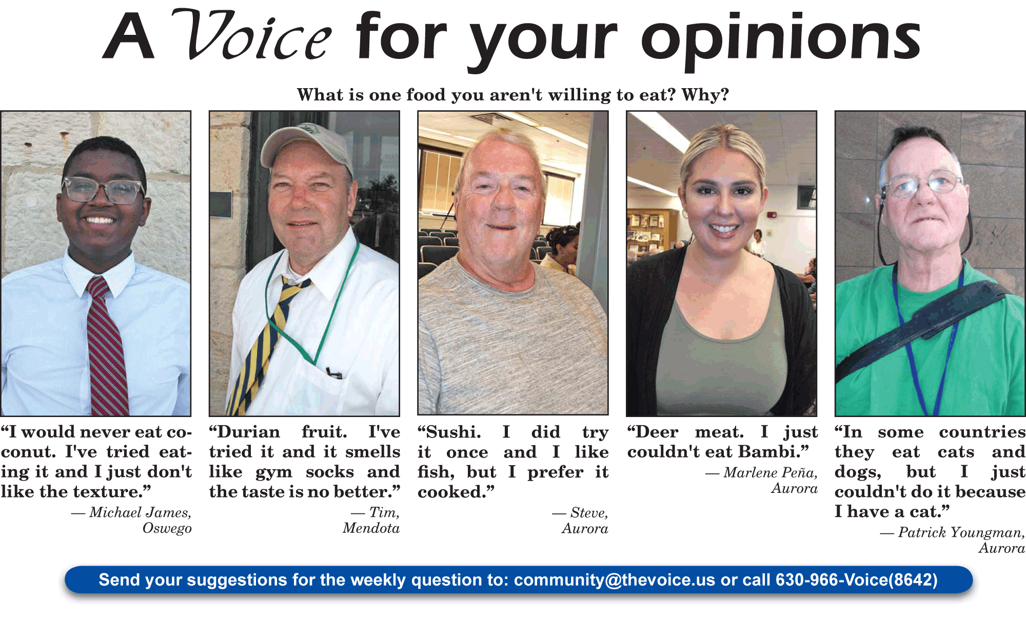 A Voice For Your Opinions July 12, 2018