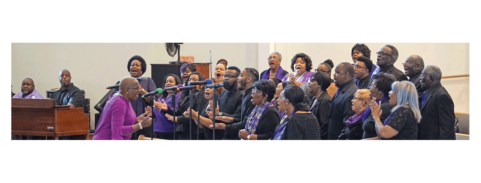 Progressive Baptist Church gospel singers in Aurora entertain Saturday in a free concert during the three-day 30-year anniversary of Reverend Robert Wesby's death. Jason Crane/The Voice