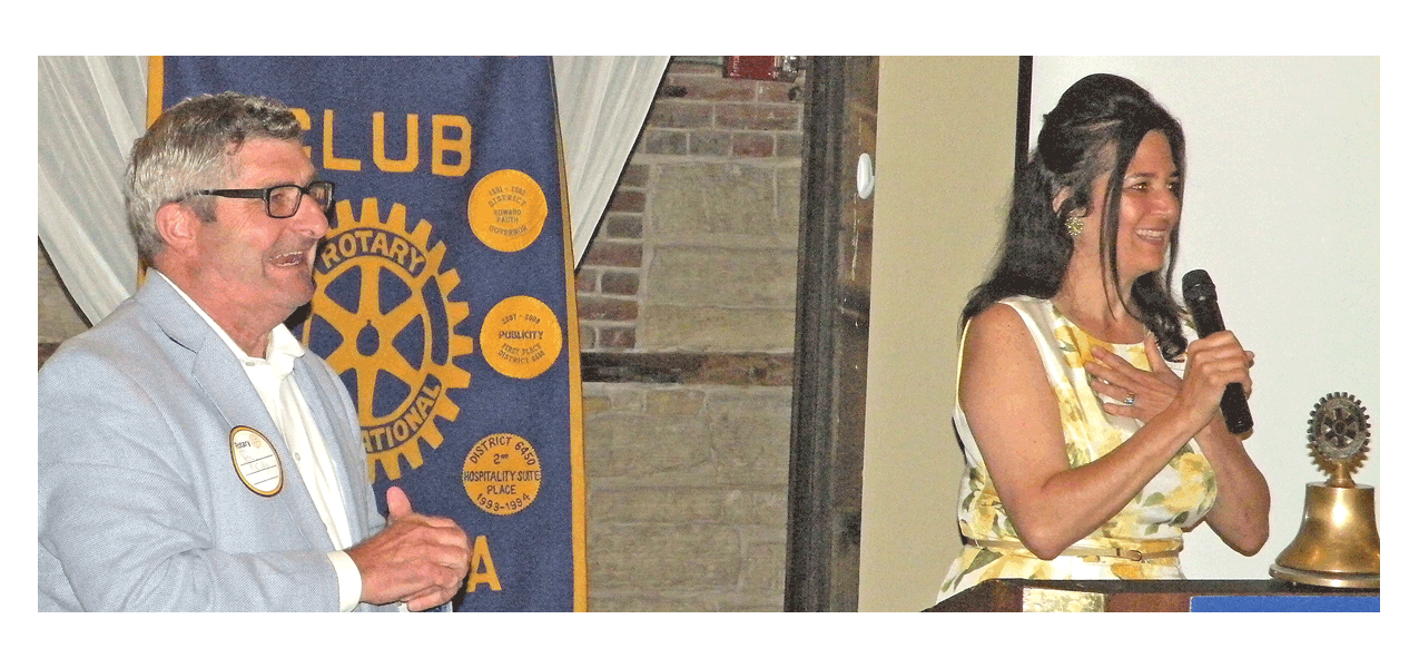 Founders of K+L Storytellers interact with Rotary Club of Aurora members