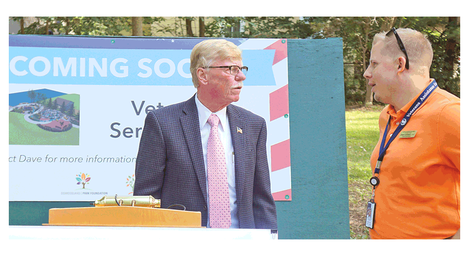 Dave Krahn president Oswegoland Park District Oswego Veterans Serenity Park