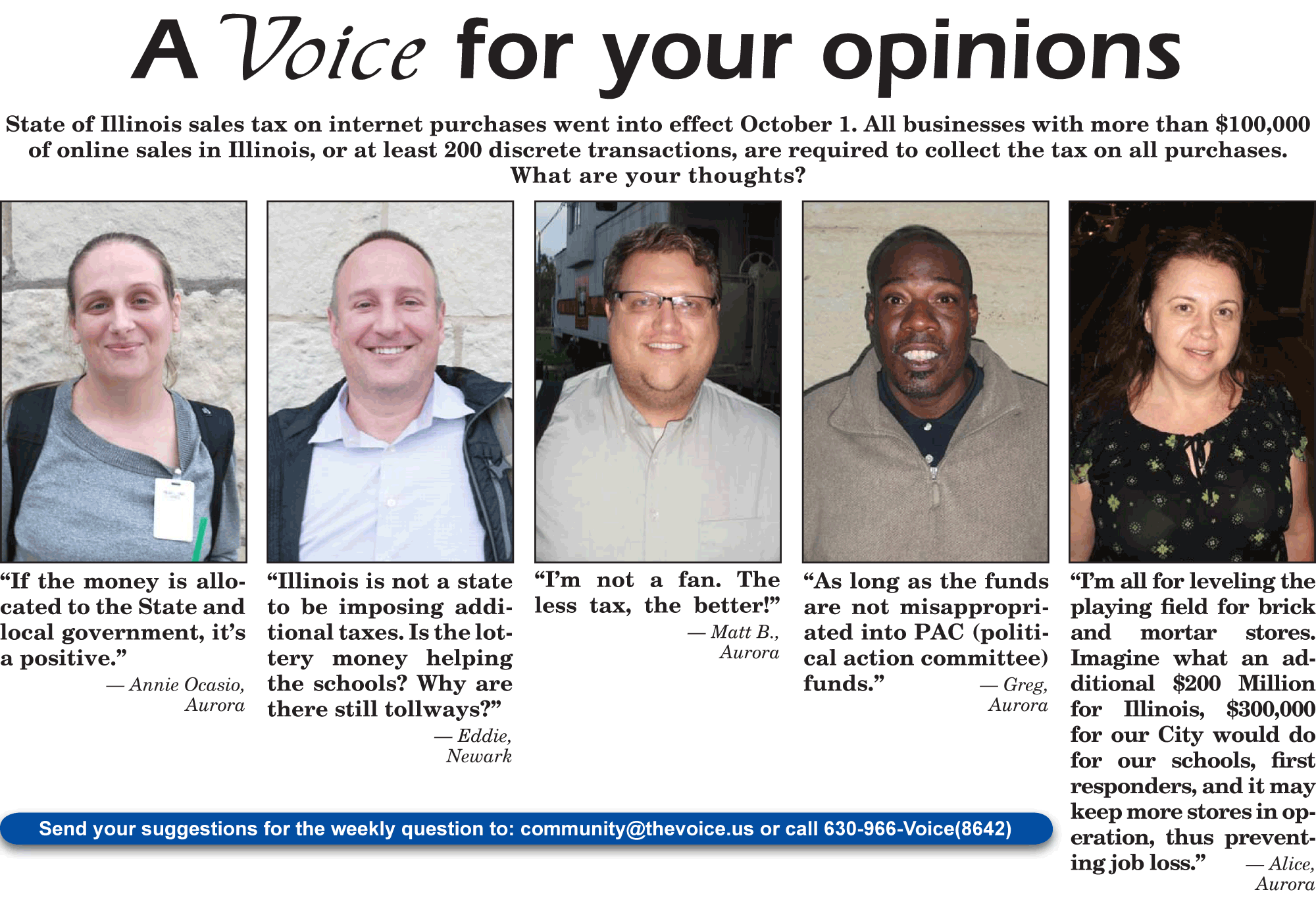 A Voice For Your Opinions