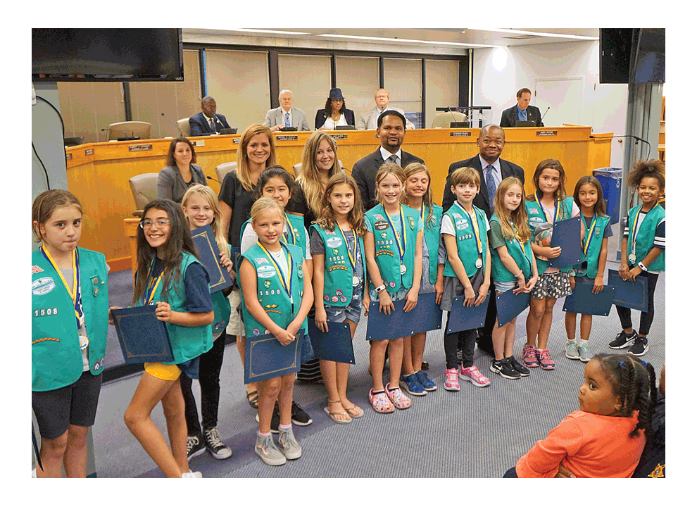 Girl Scout Troop 1508 Share a Scarf initiative: