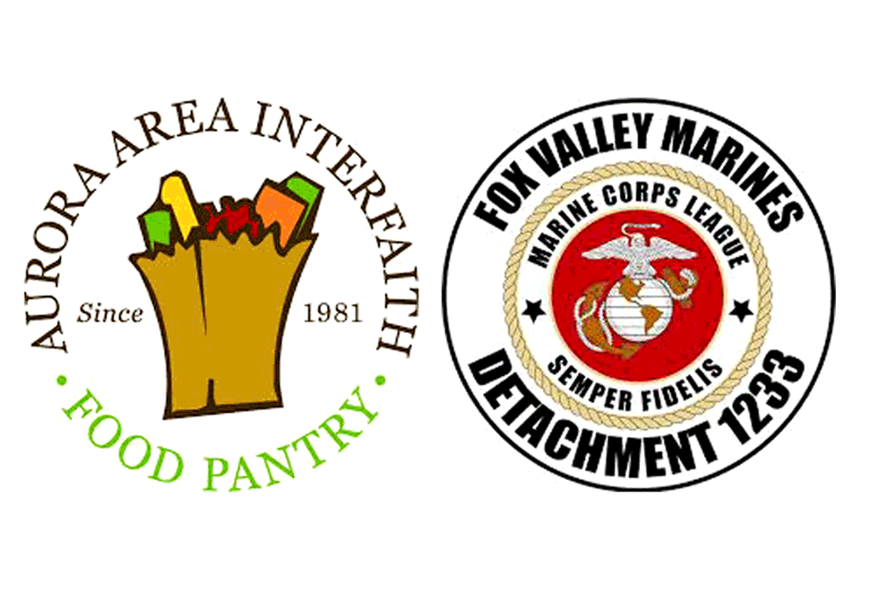 Fox Valley Marine Corps League and Aurora Area Interfaith Food Pantry will hold its Second Annual Veterans Pantry in celebration of Veterans’ Day and the 243rd birthday of the Marine Corps