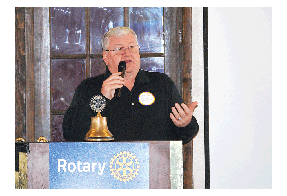Ron Kelso, Board chairman of Fox Valley Habitat for Humanity, shares information Monday, at the Rotary Club of Aurora, at Two Brothers Roundhouse. Founded in 1989, Habitat works in partnership with God and individuals of all faiths and races to develop communities for people in need. They have rehabilitated 62 houses through volunteer labor and tax-deductible donations of money and materials. Habitat builds and rehabilitates simple, decent homes with the help of homeowner (partner) families. The homes are sold to partner families at no profit, financed with a loan with below market interest rates. The homeowners’ monthly mortgage payments are recycled into funding. Jason Crane/The Voice