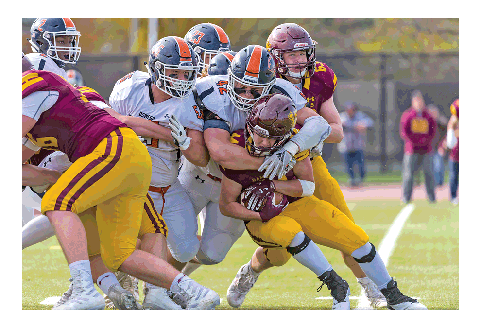 Oswego suffered its first defeat this season, 22-0, to end its season