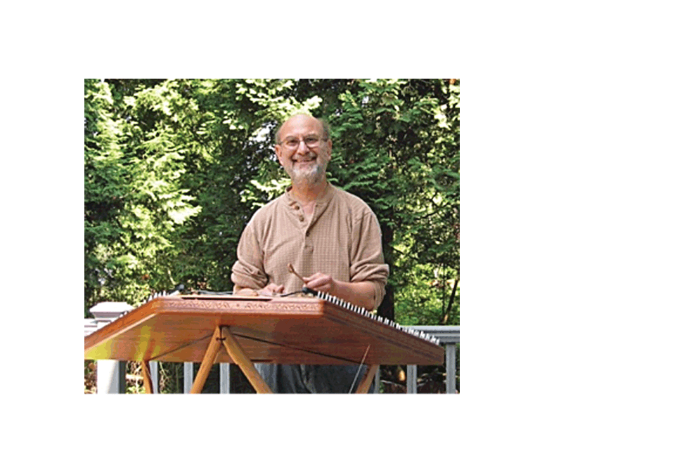 Phil Passen plays the hammered dulcimer which will be a part of the First Fridays celebration Friday, March 1 at Santori Public Library of Aurora. Submitted photo