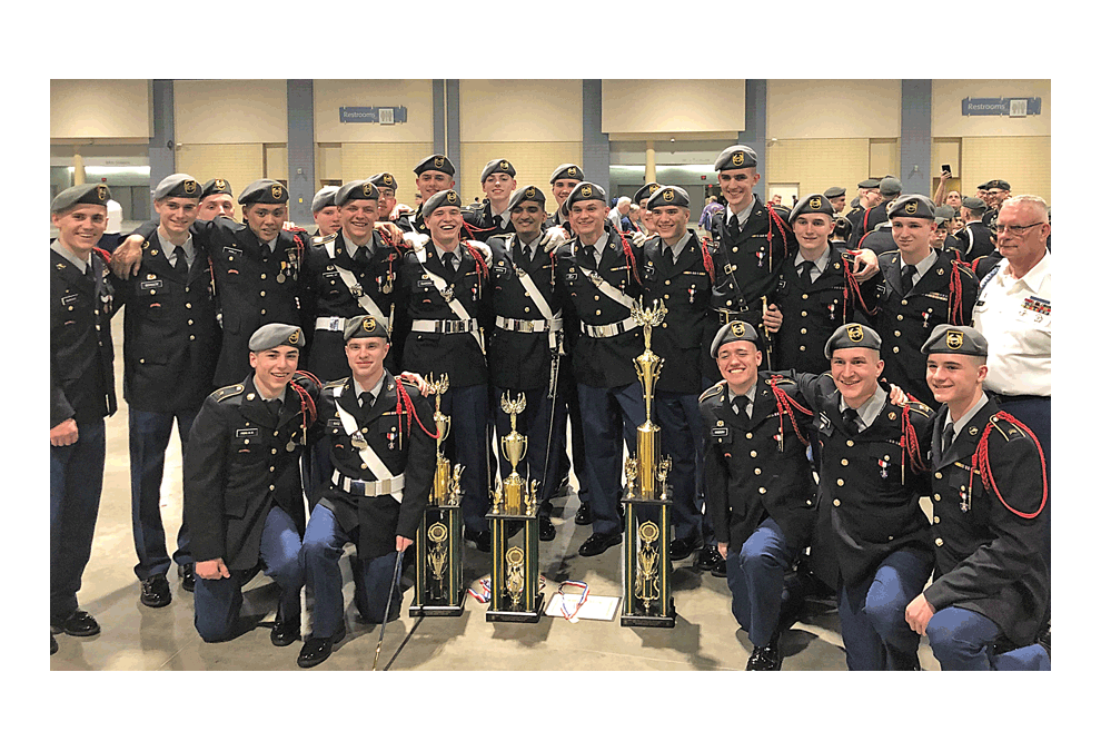 Marmion first at Army Nationals: The Marmion Academy Flannigan Rifles Drill Team placed first overall in the Armed Division at the 2019 Army Drill Team Championships at the Greater Richmond (Va.) Convention Center March 30. The drill team is under the direction of SGM John Gissel, team commander senior Brant DeMoss of St. Charles, and executive officer senior Nathan Konen of Sugar Grove. The Aurora school has a tradition of drill team competition success. This year 103 teams from 85 schools gathered in Virginia from 25 states, making it the largest single service drill meet in the history of the JROTC. First place finishes were earned by DeMoss in the Armed Solo routine; the Armed Exhibition Squad, commanded by DeMoss; and DeMoss and senior Christian Henkel of Batavia in the Armed Duet category. The Flannigan Rifles Color Guard, commanded by senior Henry Cella of Geneva, placed second. The team will go to Daytona, Fla. to compete at the National High School Drill Team Championships May 3. The NHSDTC remains the oldest, largest, and finest all-service drill and ceremony competition annually assembled. Marmion Academy photo