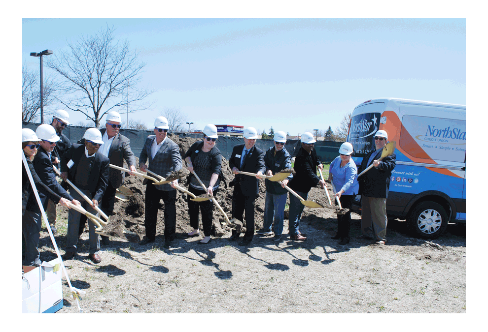 New NorthStar facility on the horizon: Officials from the city of Aurora government and members of the Aurora Regional Chamber of Commerce join representatives of NorthStar Credit Union at their ground-breaking ceremony April 26. The new location near the northwest corner of New York Street and Eola Road is set to be completed in November and will be a stand alone brick and mortar facility where they are set to move to from their Eola Street strip mall location. NorthStar C.E.O. Lloyd Fredendall stated they have been welcomed to Aurora with open arms and the Aurora location is the first strip mall location that has been able to get some traction. Jason Crane/The Voice