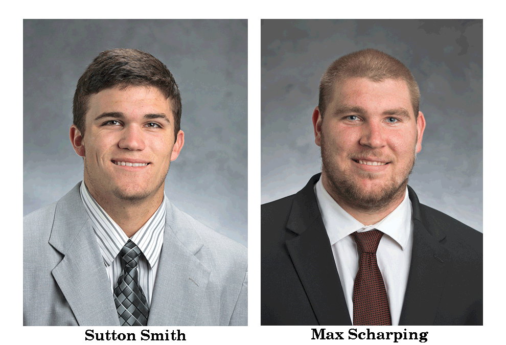 Northern Illinois University's Sutton Smith and Max Scharping: Drafted