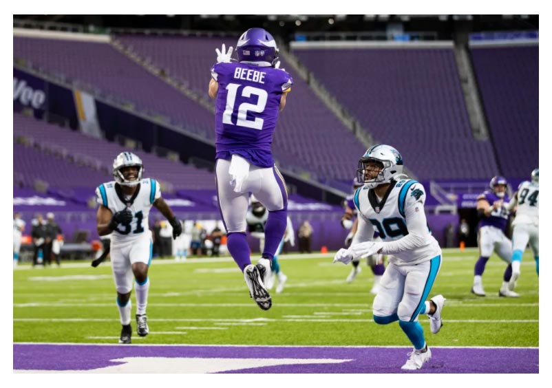 Vikings WR Chad Beebe redeems himself with TD as he lives out his faith