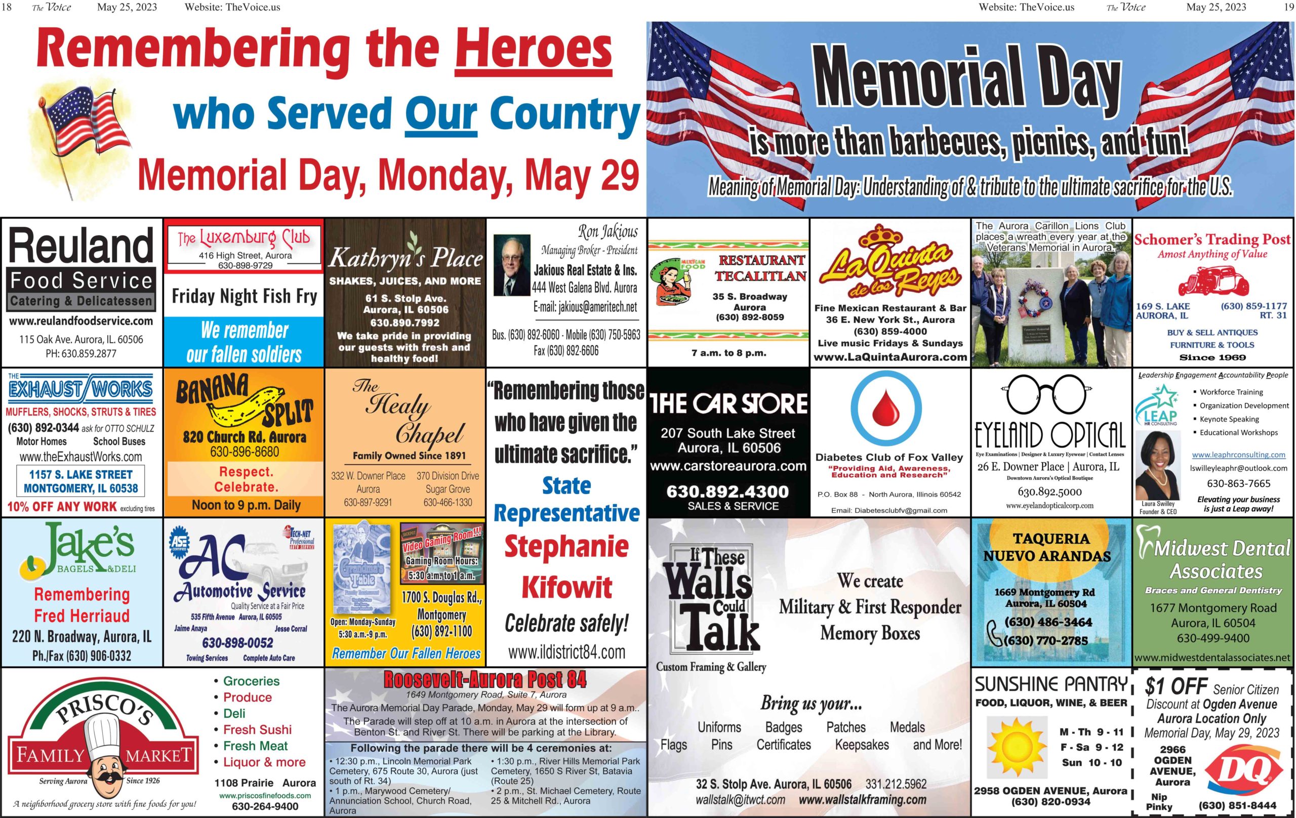 Remembering the Heros who served our country, Memorial Day, Monday, May 29, 2023. Memorial Day is more than barbecues, picnics, and fun! Meaning of Memorial Day: Understanding of and tribute to the ultimate sacrifice for the U.S.