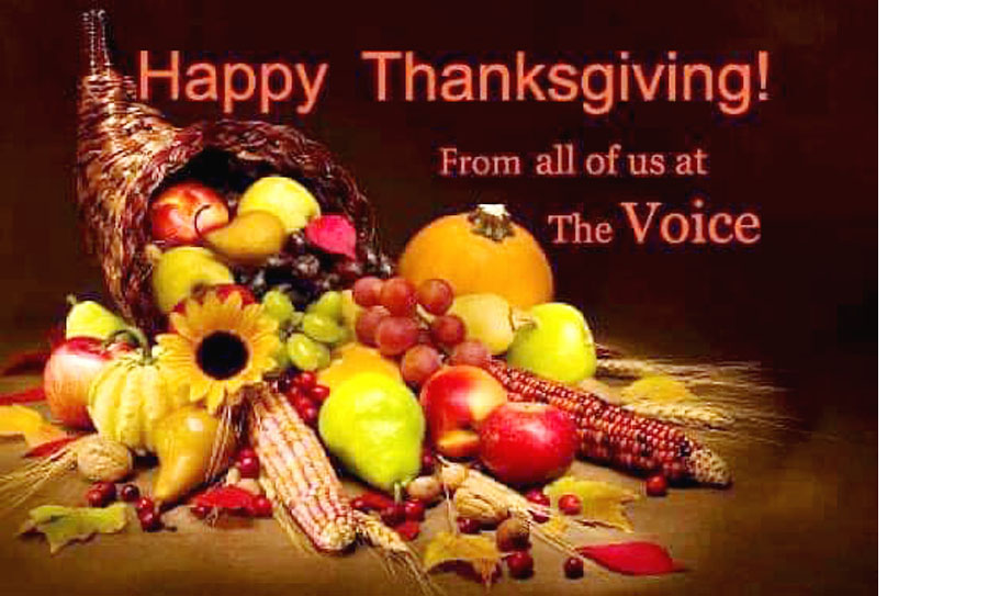 Happy Thanksgiving! From all of us at The Voice.