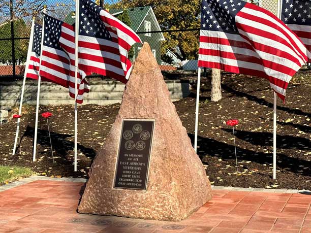 New Veterans Memorial Monument at East Aurora High School unveiled November 9, 2023