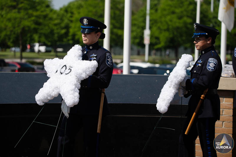 Aurora Police Officers Active and Deceased Honored During Police Week Ceremony