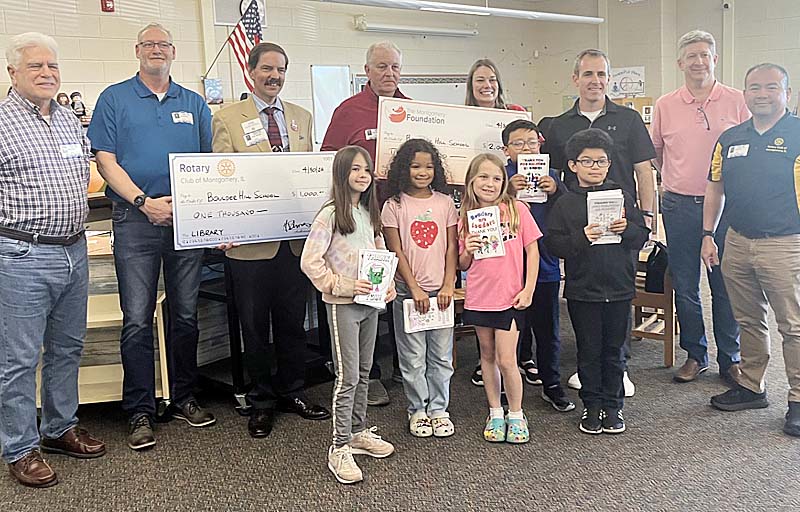 Montgomery Rotary Club Donates $1000 to Boulder Hill Elementary School Library