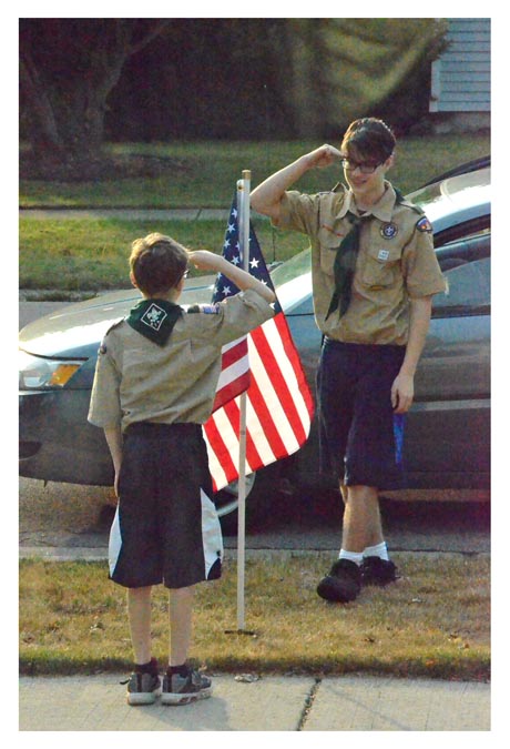Boy Scouts post flags – The Voice